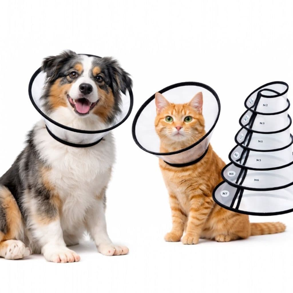 Colar Elizabetano para Cachorro e Gato Premium Proteção Pós Operatório Tamanhos 1 a 7