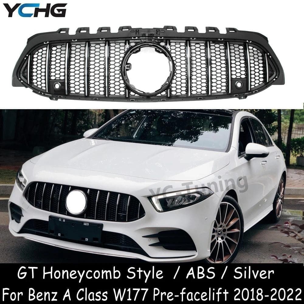 W177 Pré-facelift GT Favo De Mel Grade De Para-Choque Dianteiro Malha Mercedes Benz Classe A V177 A160 A180 A200 A250 A4