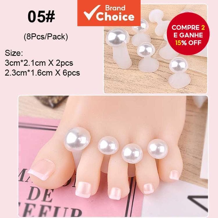 8 Pçs Silicone Toe Separador Almofadas De Pé Para Ferramentas Da Arte Do Prego Pedicure DIY Manicure Salão De Beleza Em 