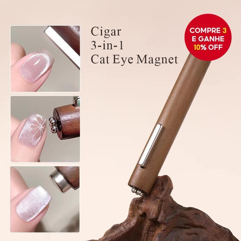 Três Em Um Com Ímã Grande E Poderoso Olho De gato