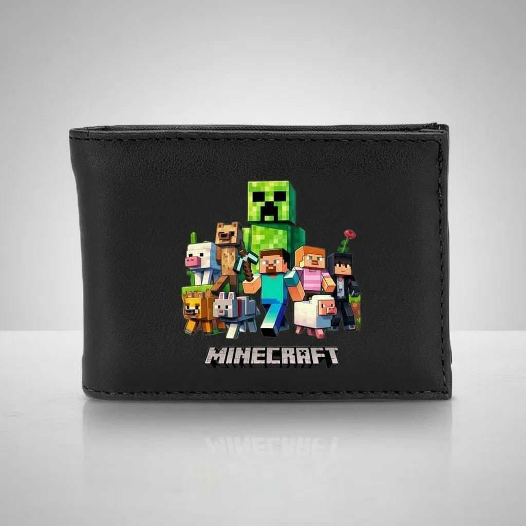 Carteira Porta Cartão Minecraft  Estilo Gamer para Fãs do Jogo