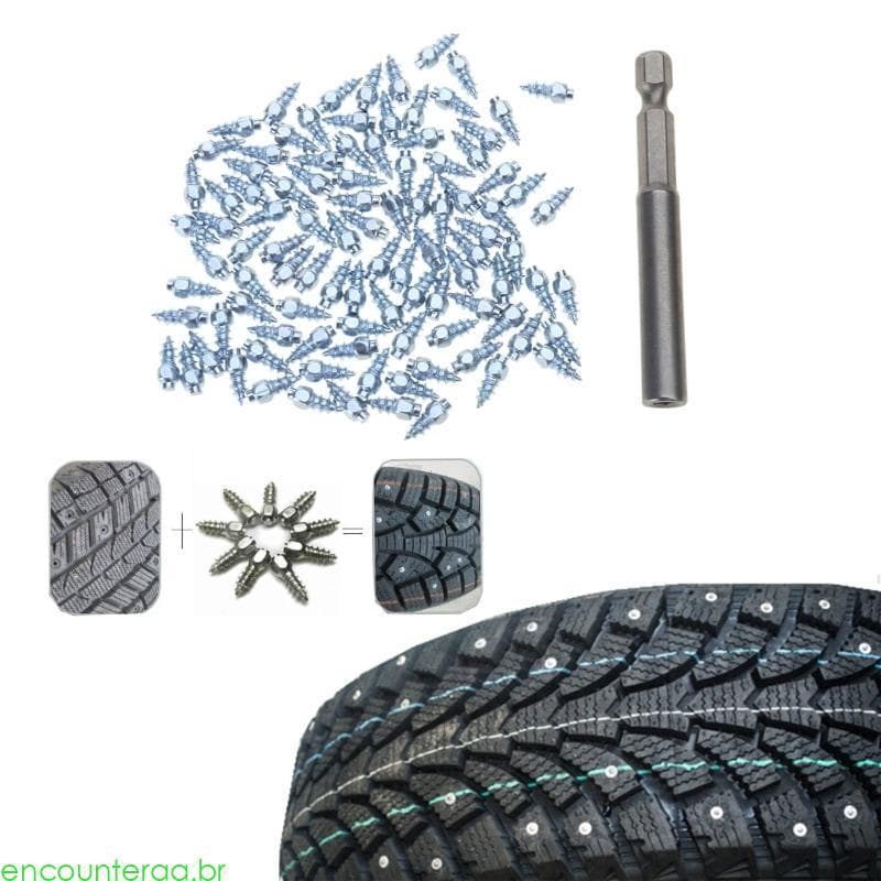 Encontrora 9mm 12mm Parafuso Pneu Prisioneiro Neve Antiderrapante Picos Pista Studs