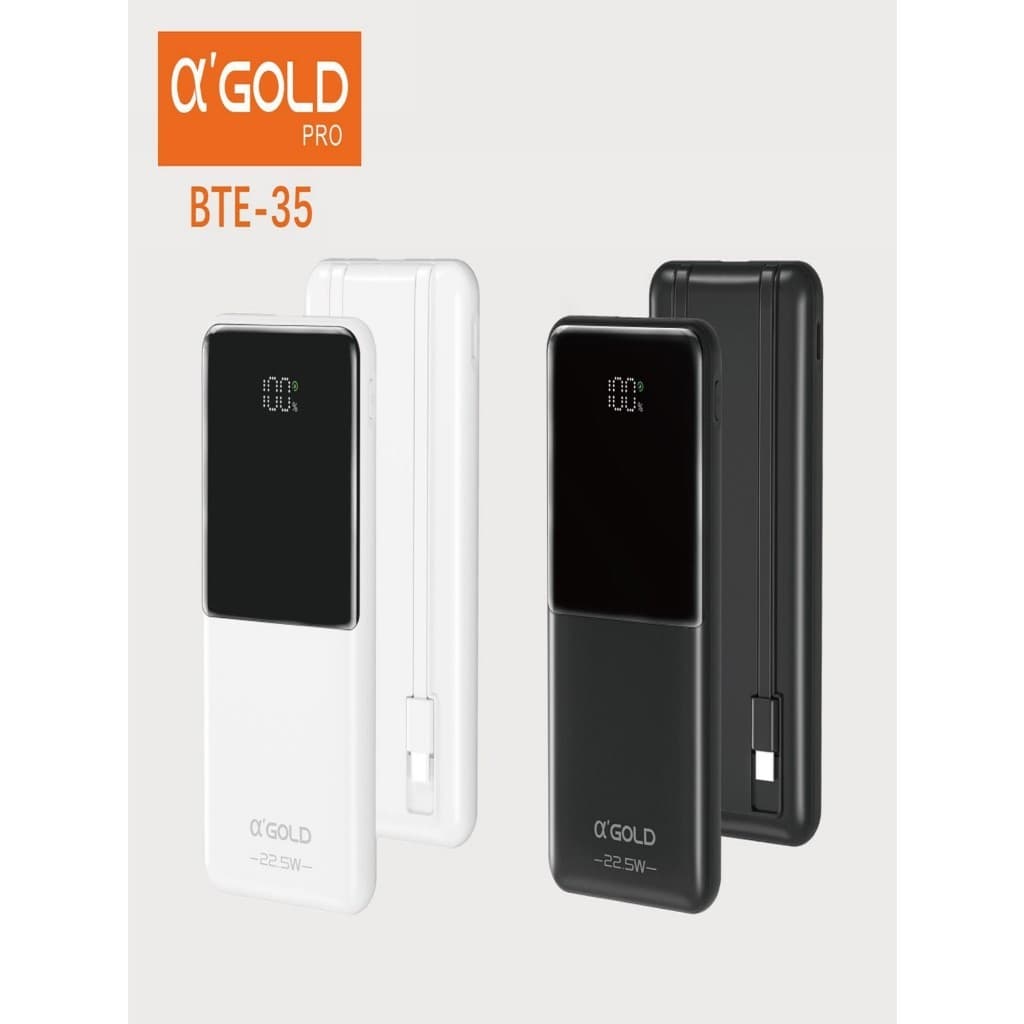 Carregador Portátil Powerbank 10000mAh 22.5W Entradas Led Indicativo de Bateria A'gold BTE-35