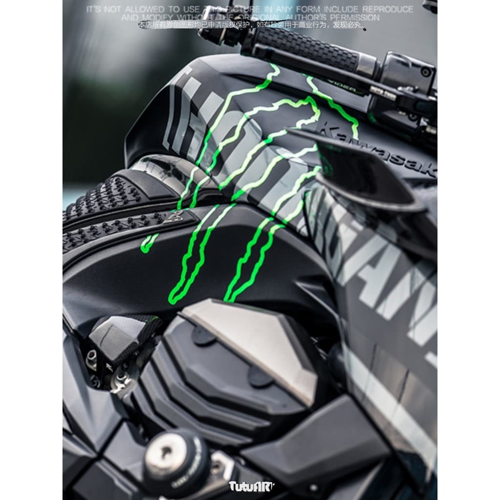 TUTU Desenho Adesivo De Carro Personalização Kawasaki Z800 Estojo De Pintura Inteira Z900Z1000 Latte Mudança De Cor