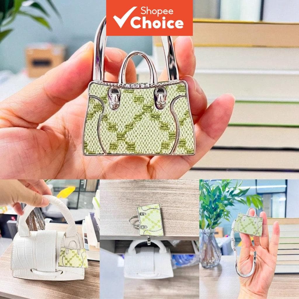  Gancho Dobrável de Pintura Montanha e Rio, Plug-in Externo Portátil, Cenário de Trevo de Água, Diamante, Gancho para