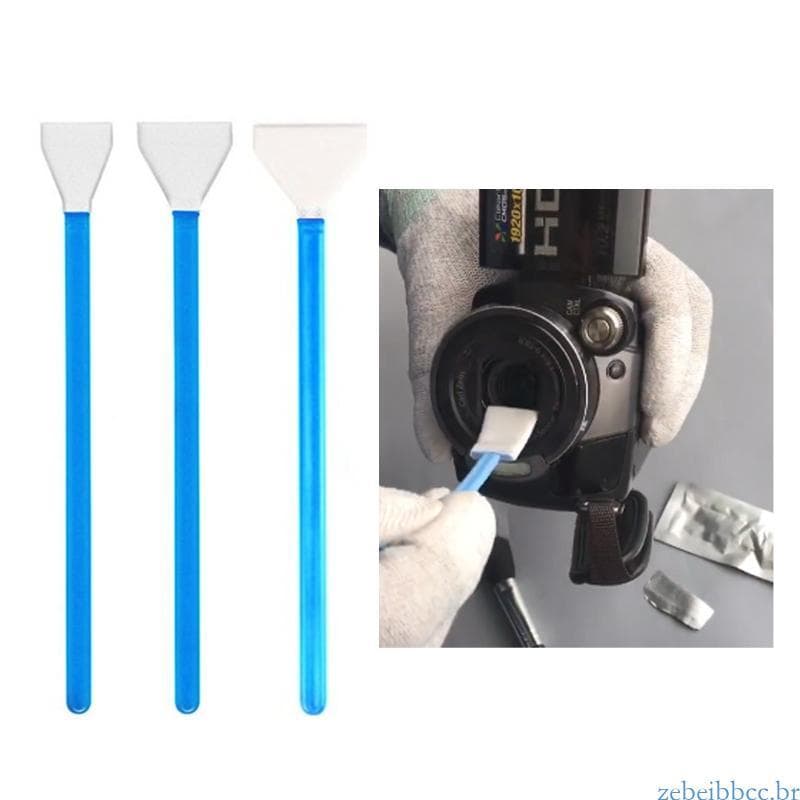 zebeibbcbr 10 Peças Cotonete Limpeza Para DSLR SLR CMOS Ferramenta Lente Câmera Digital 12mm Limpado