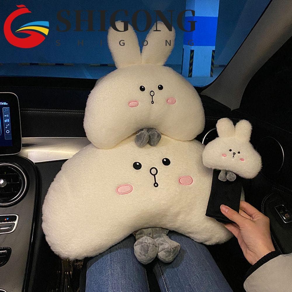SHIGONG Gato Encosto De Cabeça Travesseiro Cinto De Segurança Capa De Ombro Auto Pescoço Resto Apoio Lombar Brinquedos D