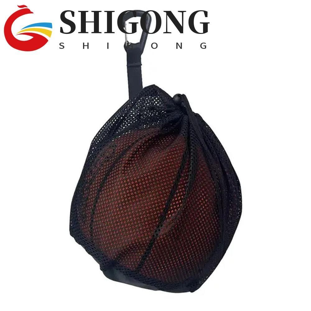 SHIGONG Saco De Armazenamento De Basquete , Clipe No Malha De Bola Com Cordão , Bolsa De Suporte De Treinamento Única