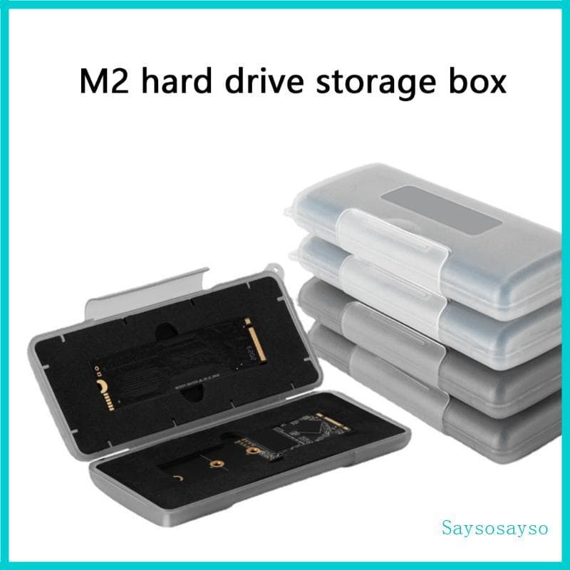 Saysosayso M 2 SSD Storage Case 2 Slots Caixa Suporte Disco Rígido Portátil Para Profissionais IT