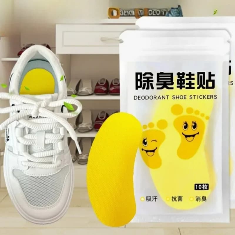 10 Pçs Sapatos Desodorante Adesivo Pé Odor Tênis Cheiro Fresco Frutado Aroma Palmilha Esterilização Atacado