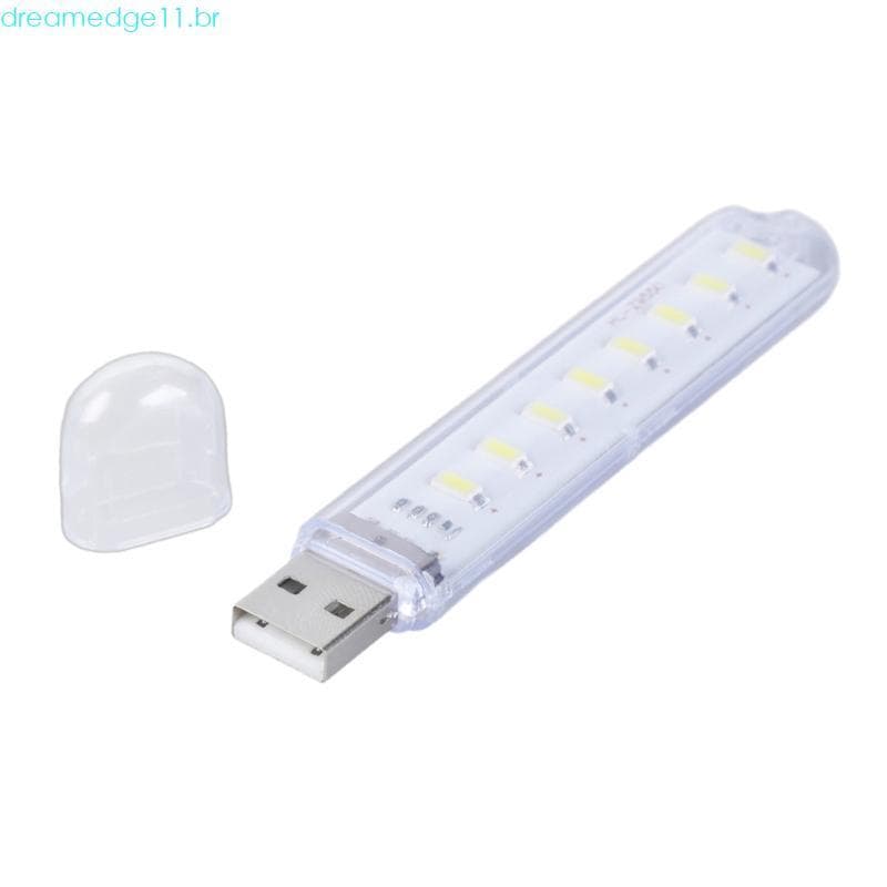 dreamedge11 USB Power 8 LED Iluminação Branca Para Acampamento, Pesca, Quarto, Dormitório, Leitura