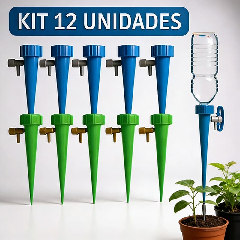 Kit 12/24/36/48 Gotejador Acoplável Garrafa Pet Irrigador Água Acoplável Automático Jardim Dosador Vaso Plantas
