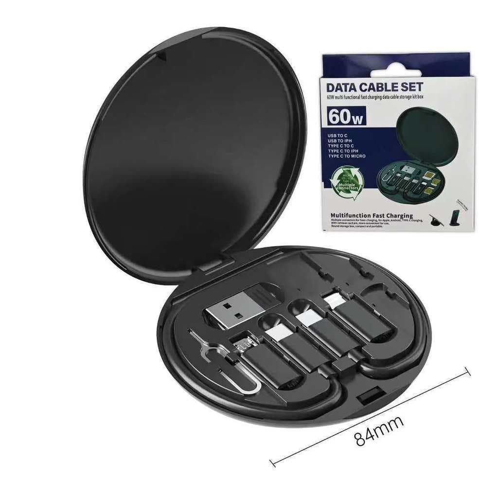 Kit Adaptador de Carregamento Rápido 60W Tipo-C para Micro USB