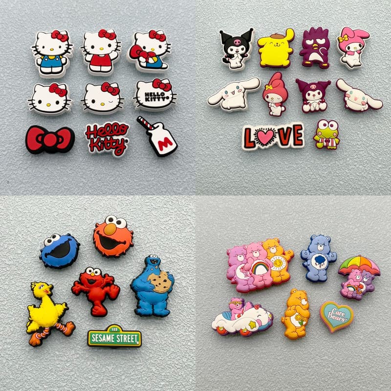 Miss Zoe Jibtz Hello Kitty Acessórios Para Pés Rua Sésamo Arco-Íris Urso Sanrio