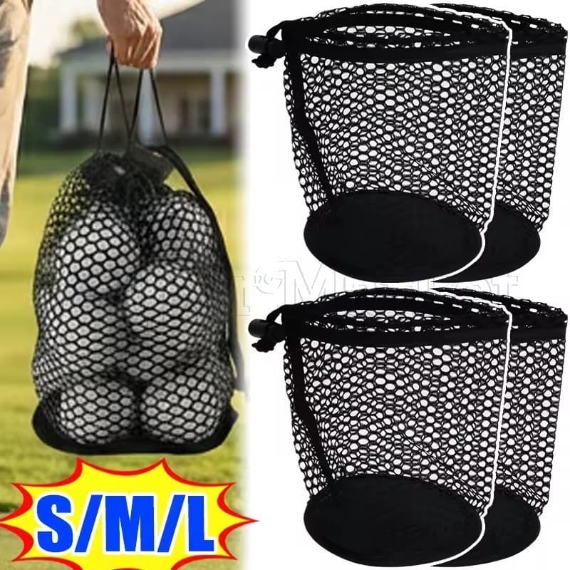 Saco De Armazenamento De Bola Esportiva-Portátil , Durável , Poliéster , 3 Tamanhos-Para Bolas De Tênis De Golfe Pong-Or