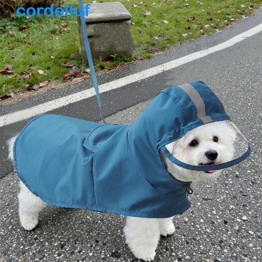Capa De Chuva Para Cachorro CORDELLUF , Jaqueta Impermeável Animais De Estimação , Reflexiva Ajustável