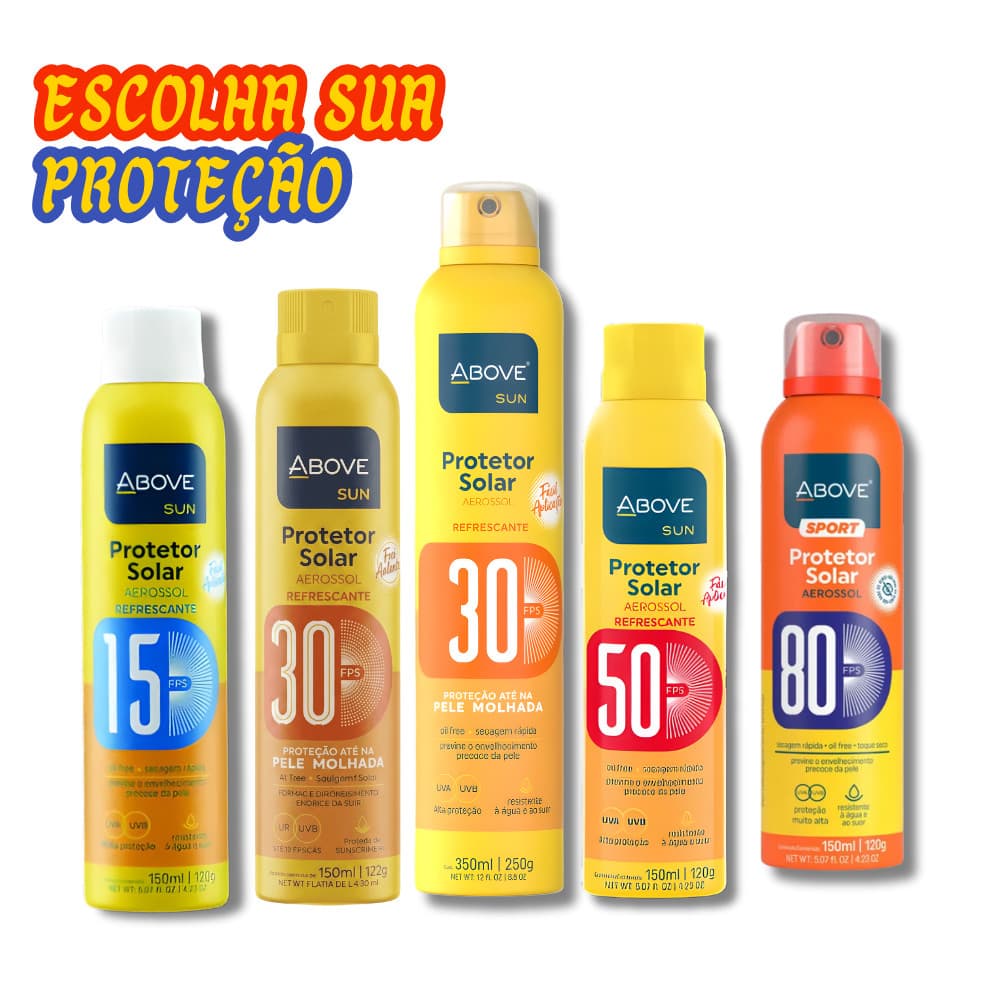 Protetor Solar Spray Above 150ml Original - Vários Fatores Disponíveis