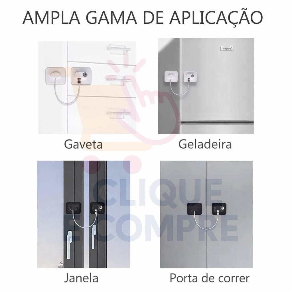 Trava Porta de Armário Tranca Cadeado Freezer Geladeira Segurança Do Bebê Gaveta Janela