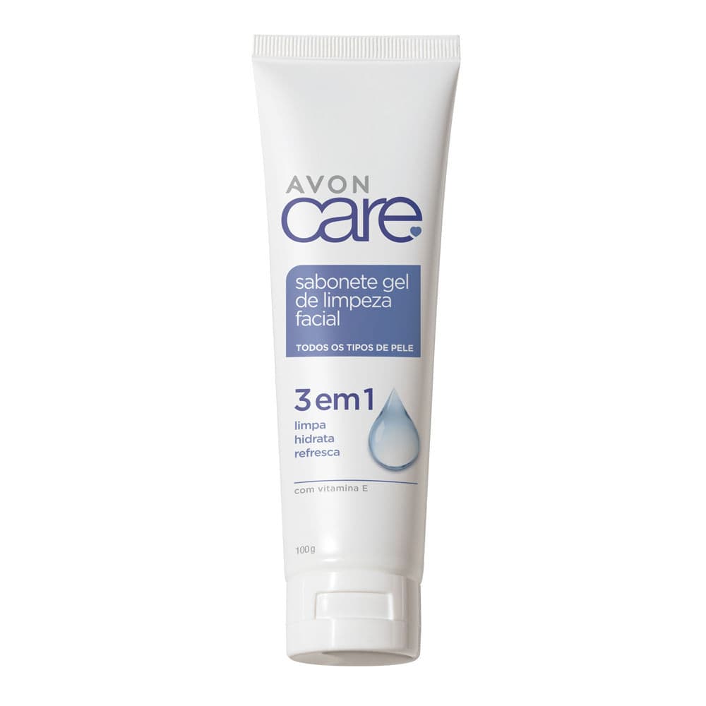 Sabonete Gel de Limpeza Facial Avon Care 3 Em 1 Todos os Tipos de Pele 100g
