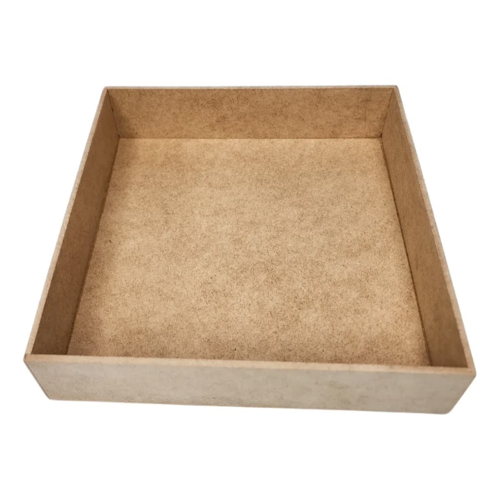 Bandeja organizador 10 unidades medida 20x20x5 mdf cru café da manhã presente natal decoração