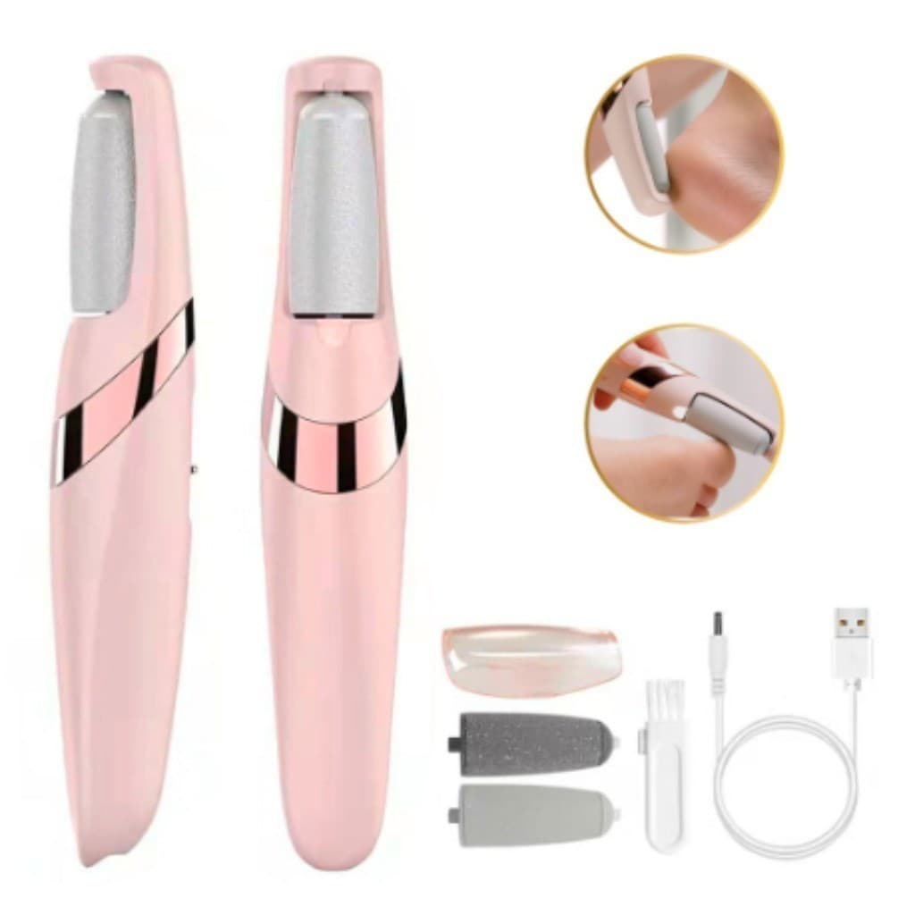 Lixador De Pé Elétrico Esfoliador Tira Calos Pedicure Portátil Marisa Lixa Elimina Calo Usb