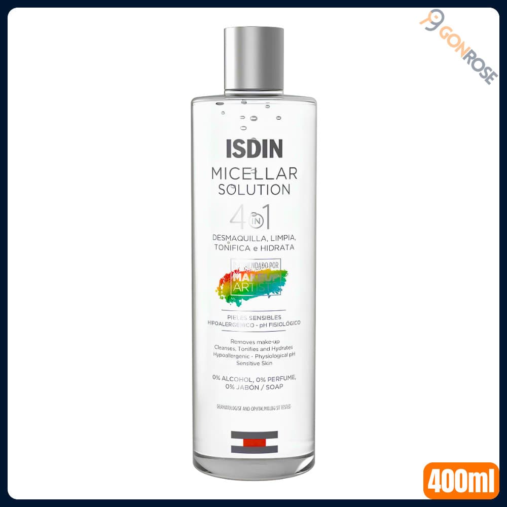 Água Micelar Isdin Micellar Solution 4 em 1 com 400ml