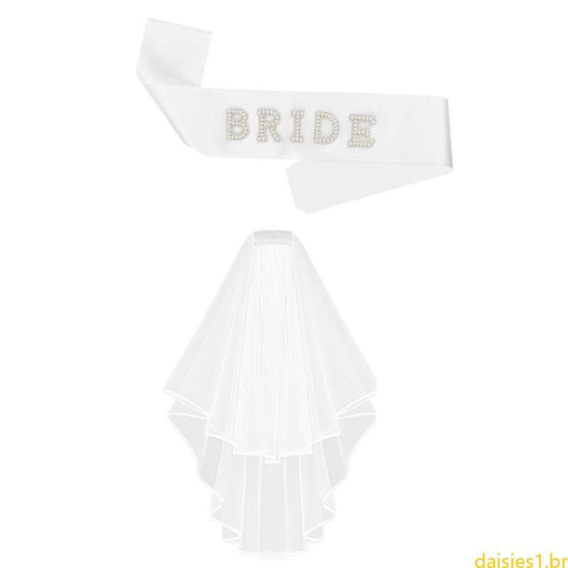 Dai Faixa Véu Noiva Elegante Para Festa Despedida Solteira, Casamento, Ser Acessórios