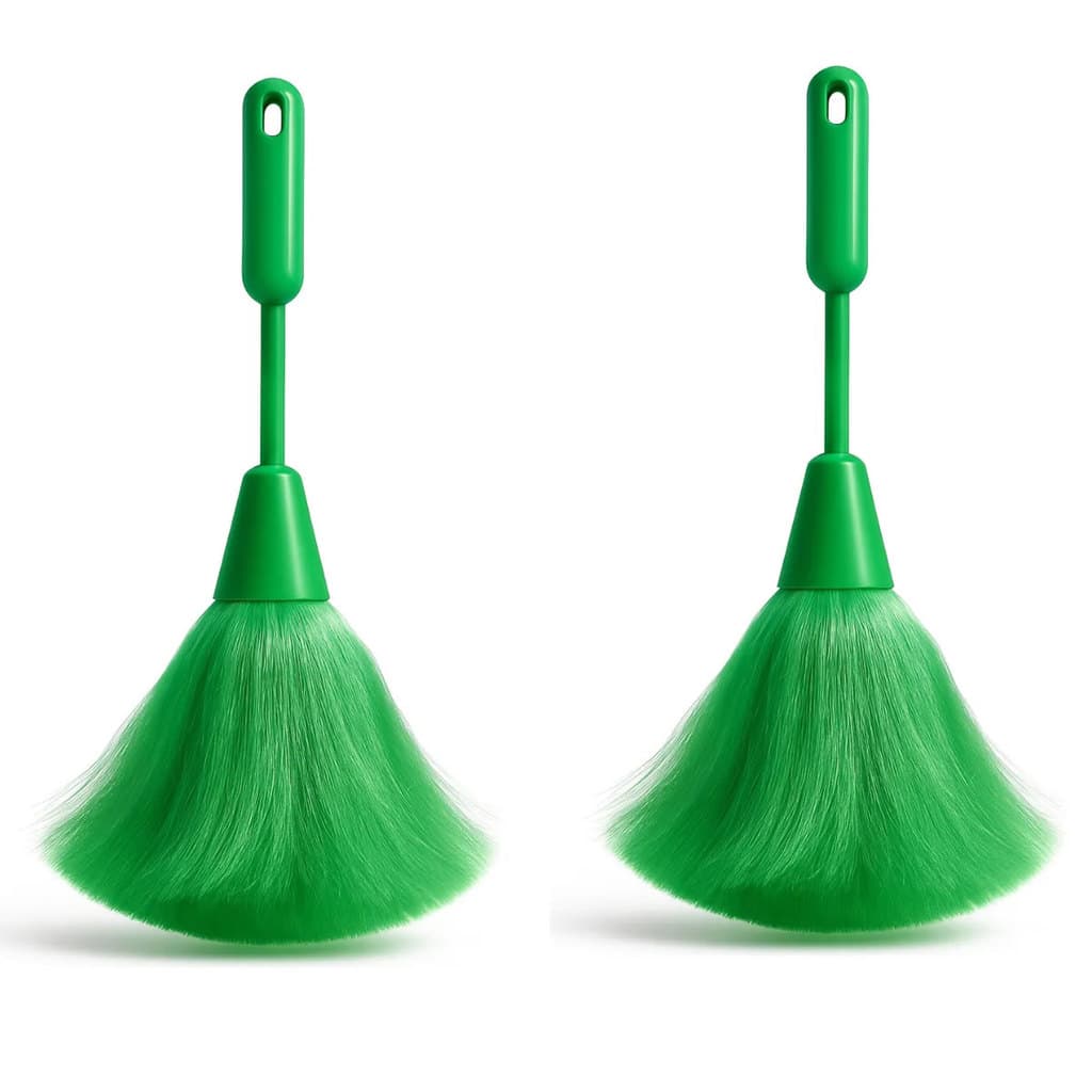 Kit com 2 Espanadores Plásticos Pequenos para Limpeza Rápida