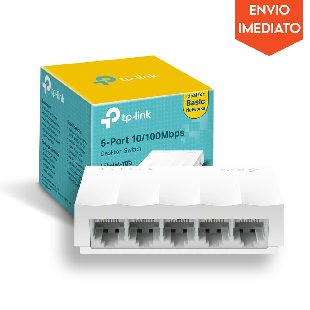 Switch Tp-Link 10/100Mbs 5 Portas Rede Internet - LS1005