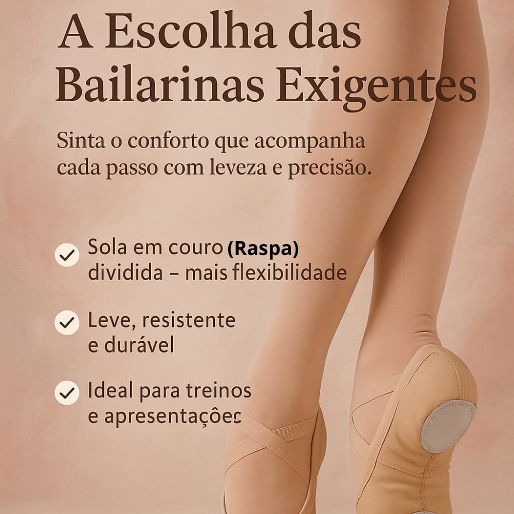 Sapatilha Sola Dividida Lona Ballet 24 ao 43, Sapatilha de Ballet meia ponta, Sapatilha Ballet, Sapatilha balé Dança