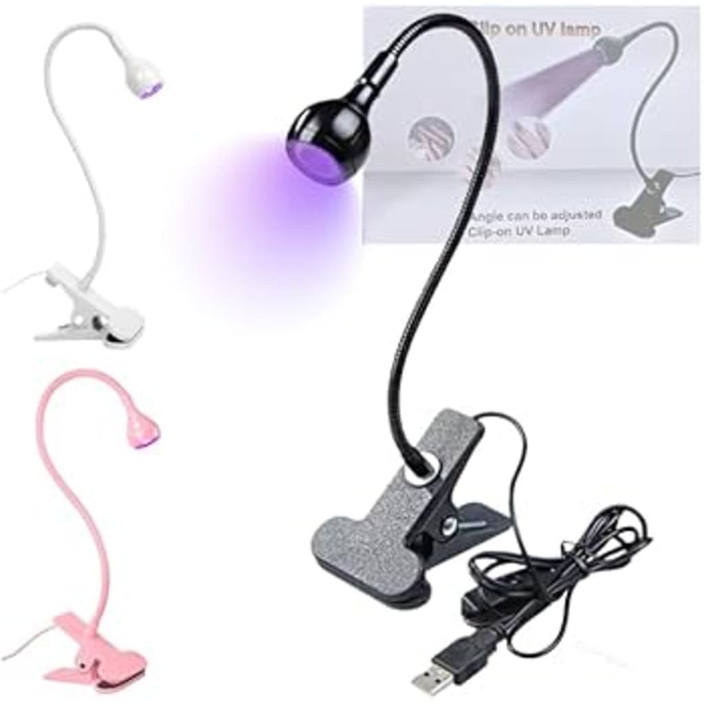Luminária UV Ultravioleta De Mesa Com Garra Presilha Para Manicure