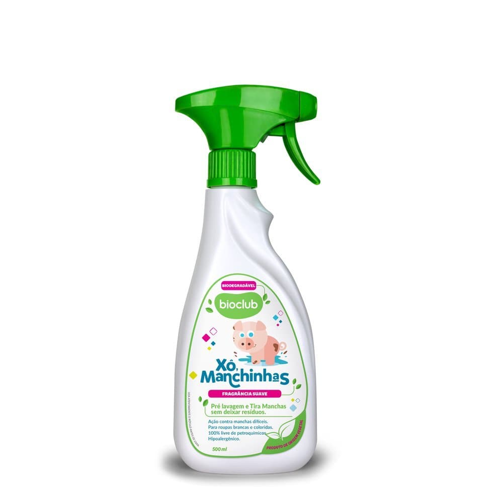 Tira Manchas Sem Cloro Alvejante Roupas de Bebê - Xô Manchinha Bioclub - 500ml