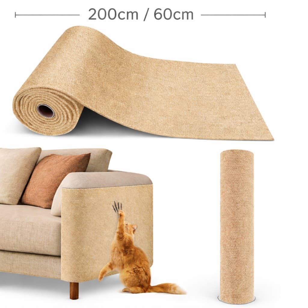 Tecido Carpete Arranhador Autoadesivo para Gatos Usado em Sofás Camas Paredes