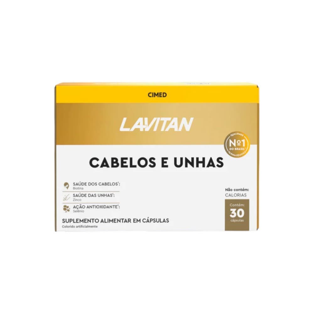 Lavitan Cabelos e Unhas com 30 Cápsulas