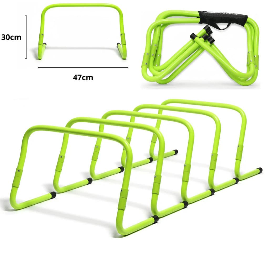 Kit 5 barreiras 30cm treinamento funcional agilidade obstáculo circuito