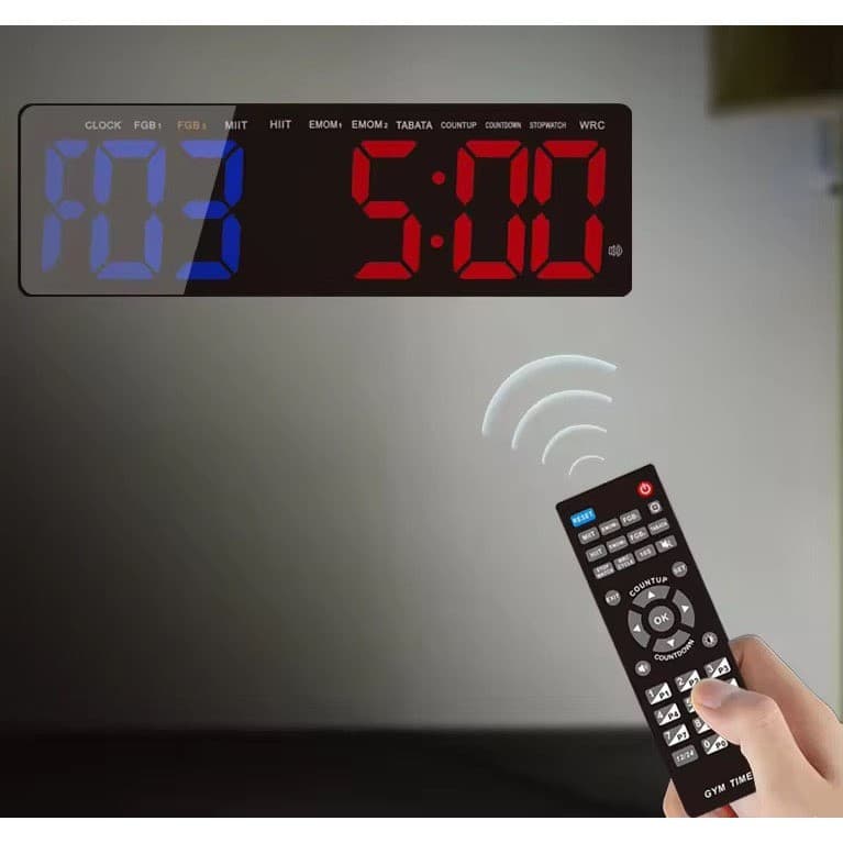 Cronômetro Relógio De Parede Multifuncional Com Controle