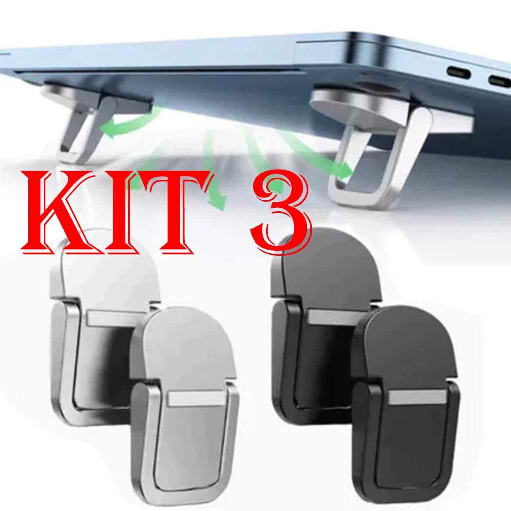 Suporte MINI para laptop com elevação de teclado, mini suporte portátil para laptop em liga de alumínio/plástico