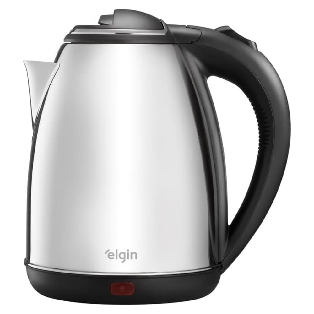 Chaleira Elétrica Inox 2L Elgin 110V Ferve Água Rápido Desligamento Automático Café Chá Portátil