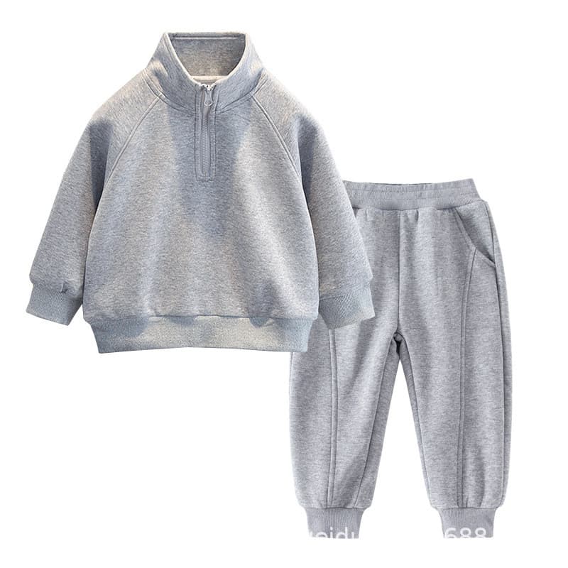 Crianças estilo ocidental zíper gola alta moletom grosso terno crianças médio grande crianças novo estilo primavera outo