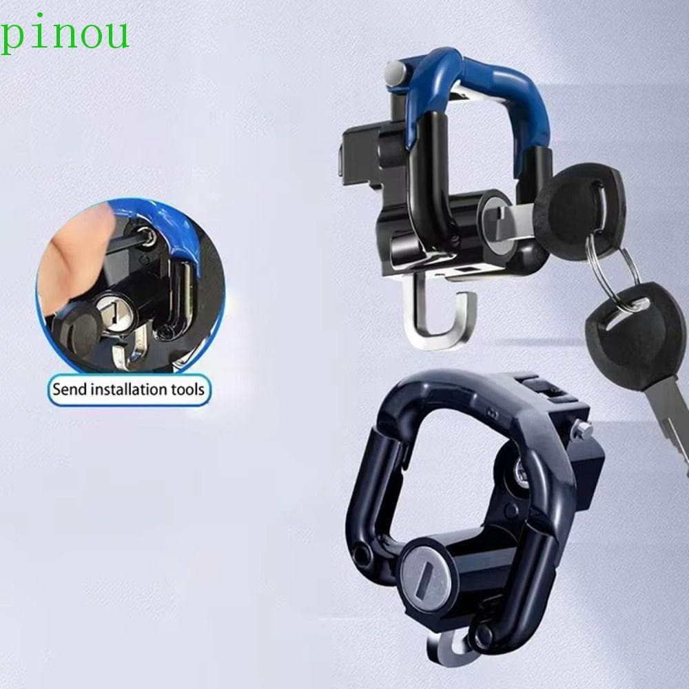 PINOU Gancho Para Capacete De Motocicleta , Trava Antifurto , Duplo Em Liga De Alumínio