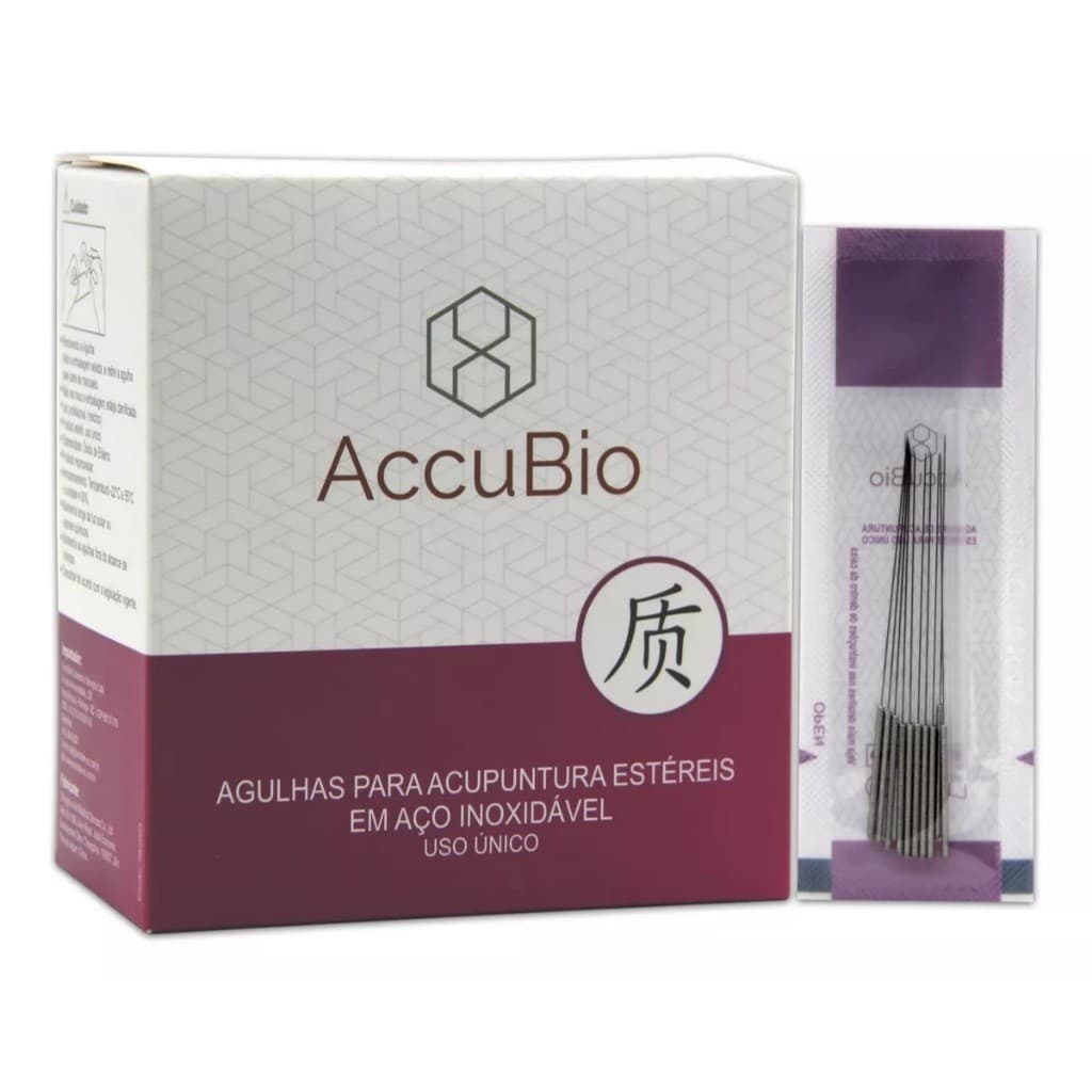 100 Agulhas Para Acupuntura C/ 100 unidades - AccuBio