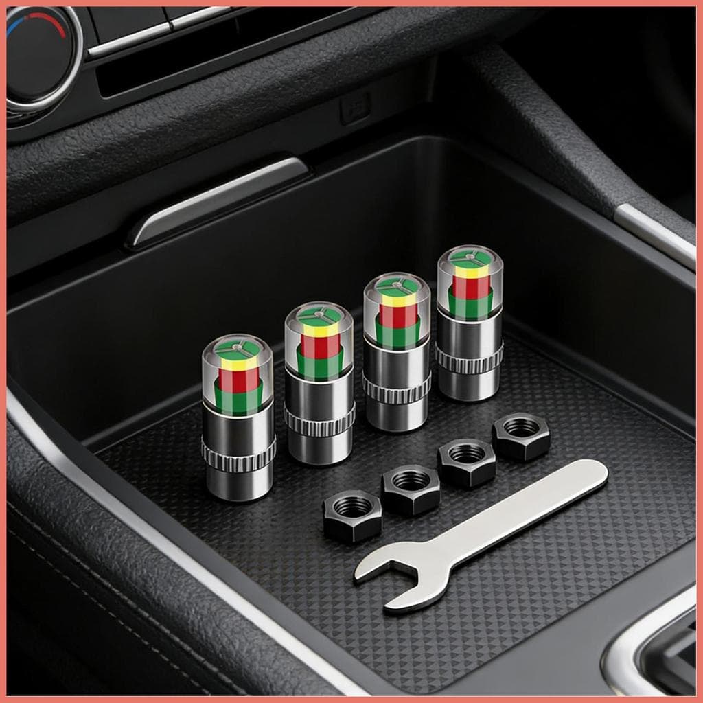 Tampas Da Válvula De Pressão Dos Pneus Inteligente Indicador De 3 Cores Inteligentes Para Caminhão Suv Roda Alerta Autom