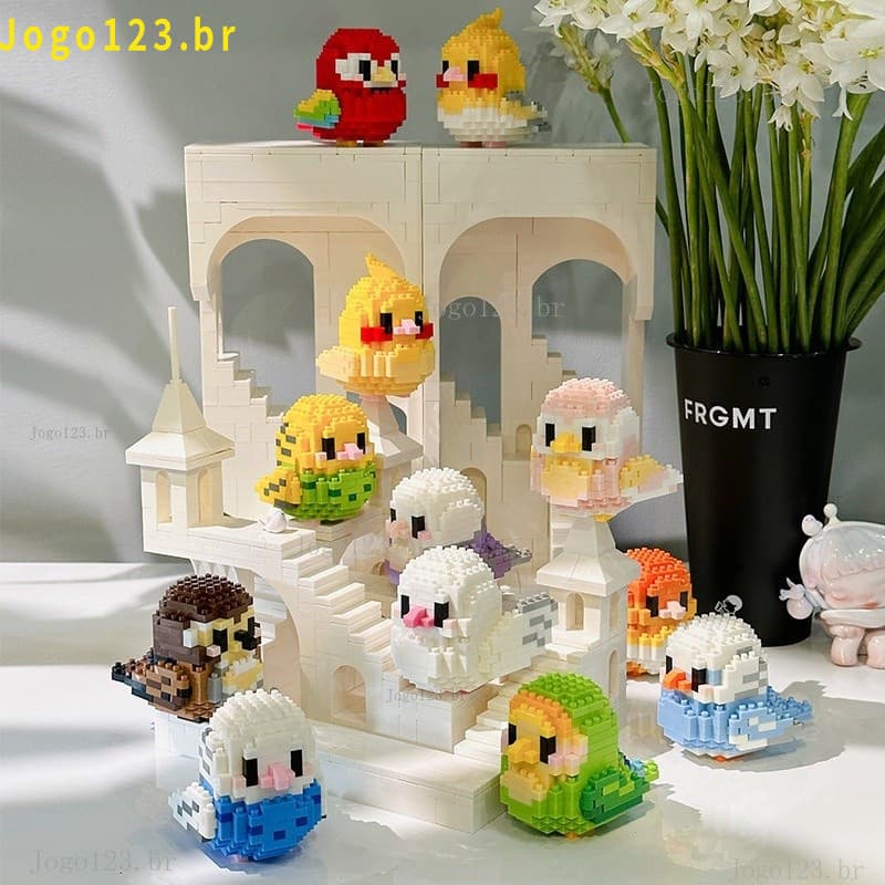 Blocos De Construção De Partículas Pequenas , Brinquedos Educativos , Montagem De Animais , Pássaros King Kong , Papagai
