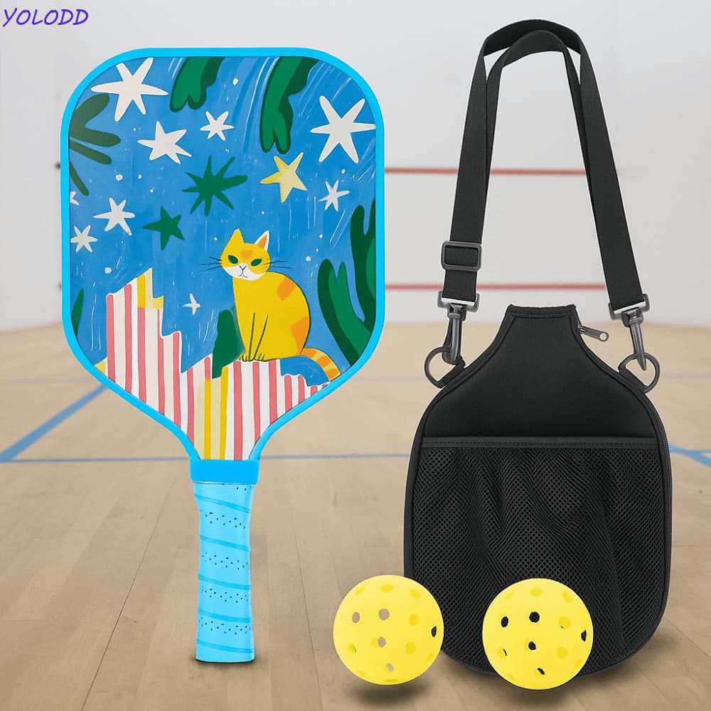 Conjunto De Pickleball Infantil Yoloqx , Colorido De Desenho Animado , Raquetes Infantis De 2 Bolas