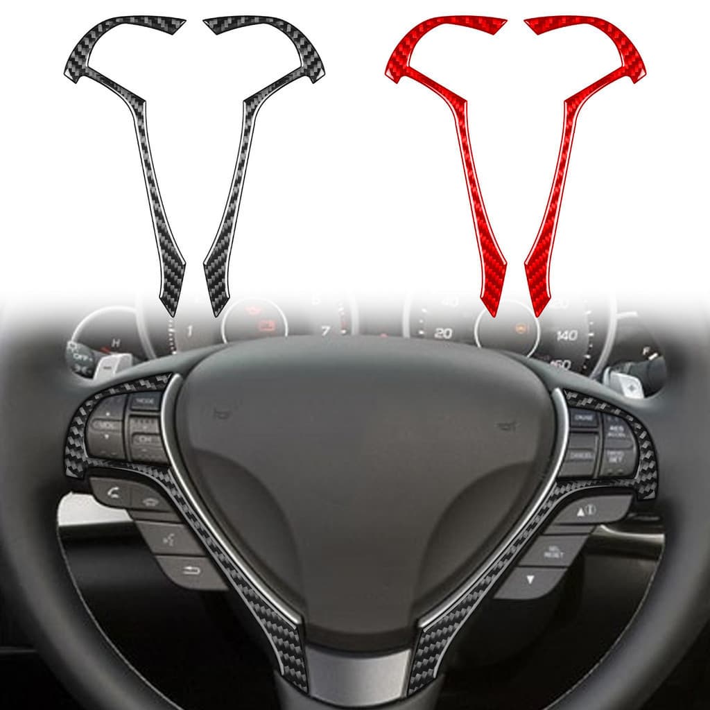 Adequado para TL 09-14 fibra de carbono volante botão decoração adesivos acessórios modificação Interior do carro acessó