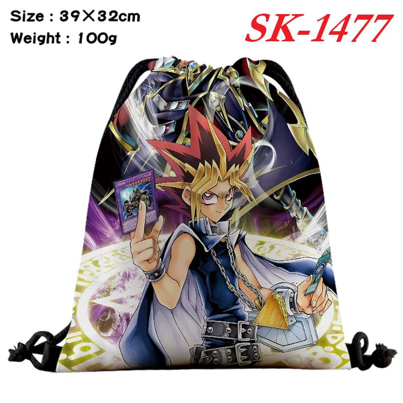 Yu-Gi-Oh Cartoon Color Canvas Kids Bolsa Com Cordão De Estudante Presentes