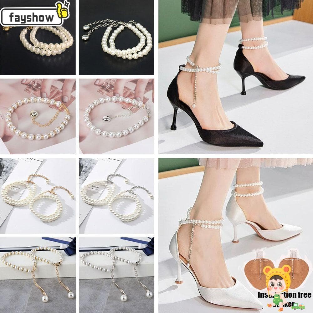 FAYSHOW Tiras De Sapatos De Salto Alto Corrente Tornozeleiras Tornozelo Segurando Antiderrapante Saltos Banda