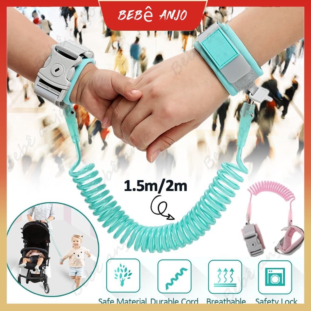 Guia De Segurança Coleira Pulseira Pulso Anti Perda Criança