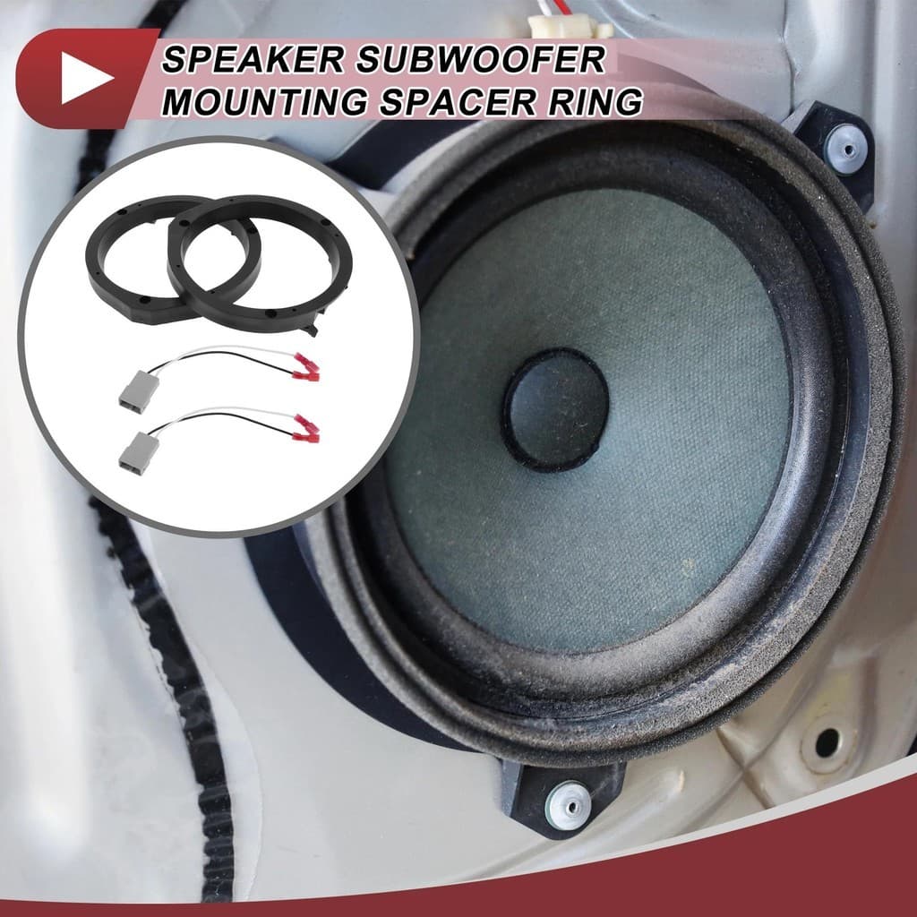 X Autohaux 2 Conjunto De Áudio Coaxial Alto-Falante Espaçador Anel Tweeter Adaptador Para Honda CRZ 2011-2016 Frente Tra