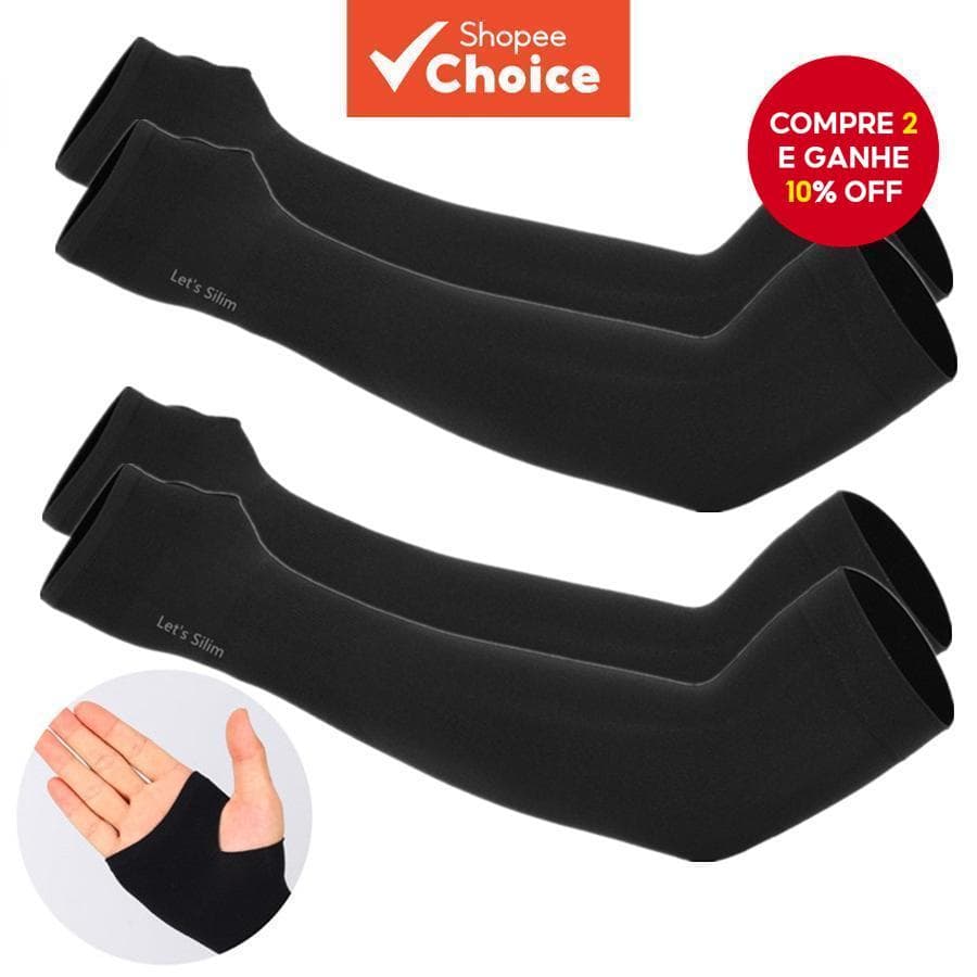 2 Pares De Manga De Dedo De Verão Gelo Fresco Vestindo Cotovelo Elástico Alto Primavera Equitação Ao Ar Livre Pesca Sem 